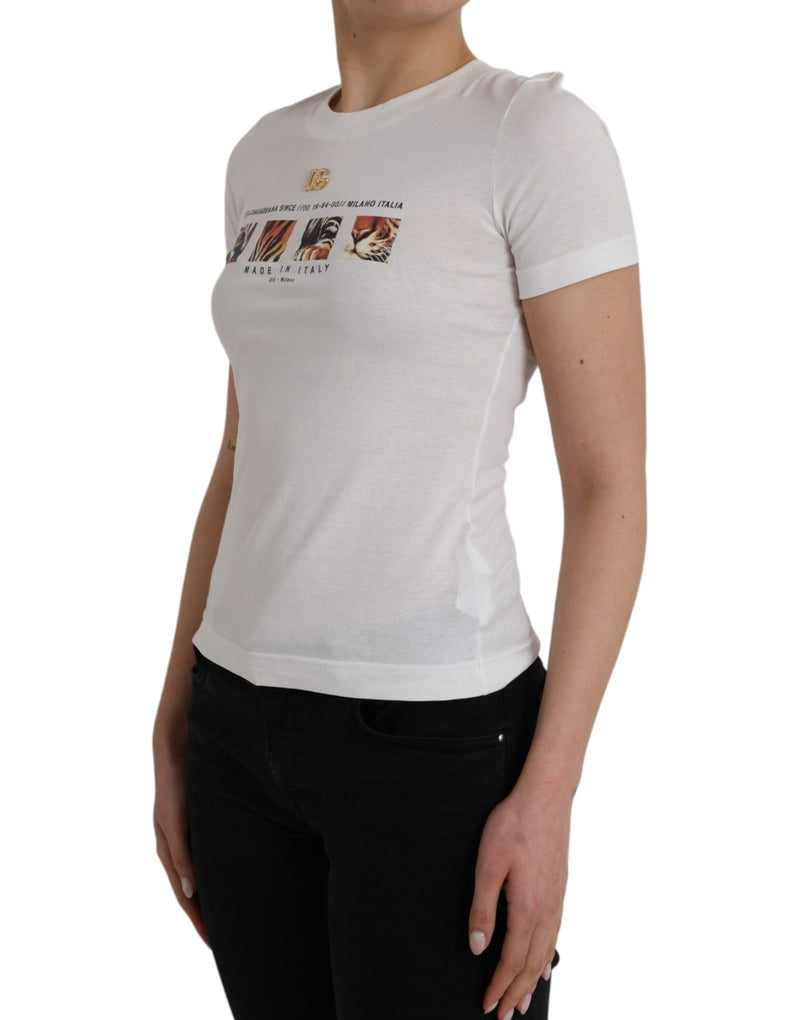 White Cotton Short Sleeves Crew Neck T-shirt Dolce & Gabbana