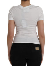 White Cotton Short Sleeves Crew Neck T-shirt Dolce & Gabbana