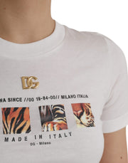 White Cotton Short Sleeves Crew Neck T-shirt Dolce & Gabbana