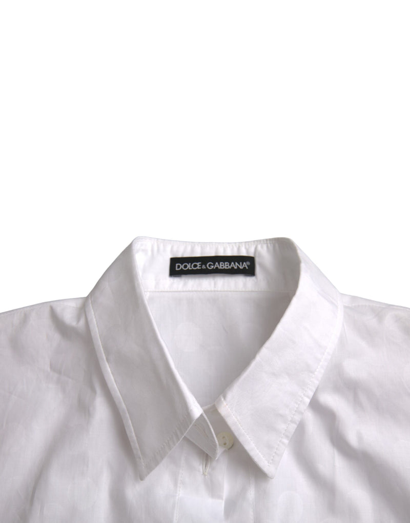 White Collared Short Sleeve Polo Shirt Top Dolce & Gabbana