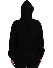 Black Cotton Logo Hooded Pullover Sweatshirt Sweater Balenciaga