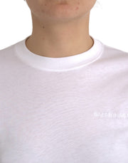 White Cotton Crew Neck Short Sleeves T-shirt Balenciaga