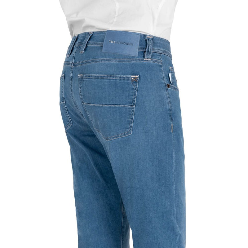 Light Blue Cotton Jeans & Pant Tramarossa