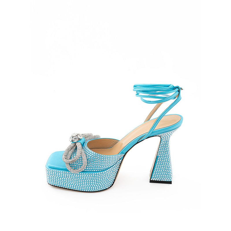 Light Blue Leather Platforms & Wedge MACH & MACH