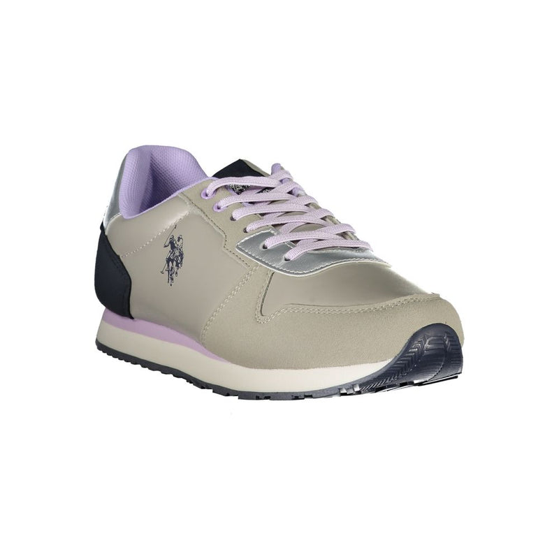 Silver Polyester Sneaker U.S. POLO ASSN.