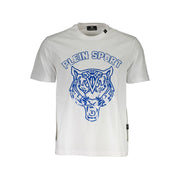 White Cotton Men T-Shirt Plein Sport