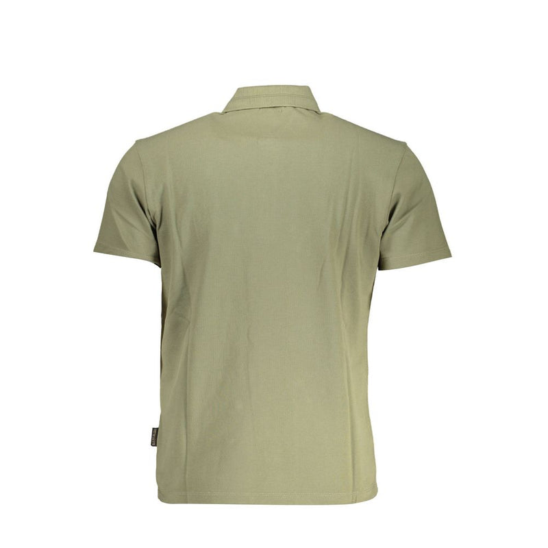 Green Cotton Mens Polo Shirt Napapijri