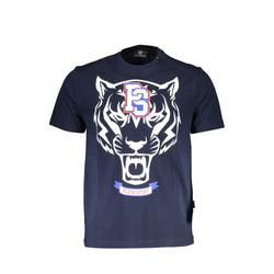 Blue Cotton Mens TShirt Plein Sport