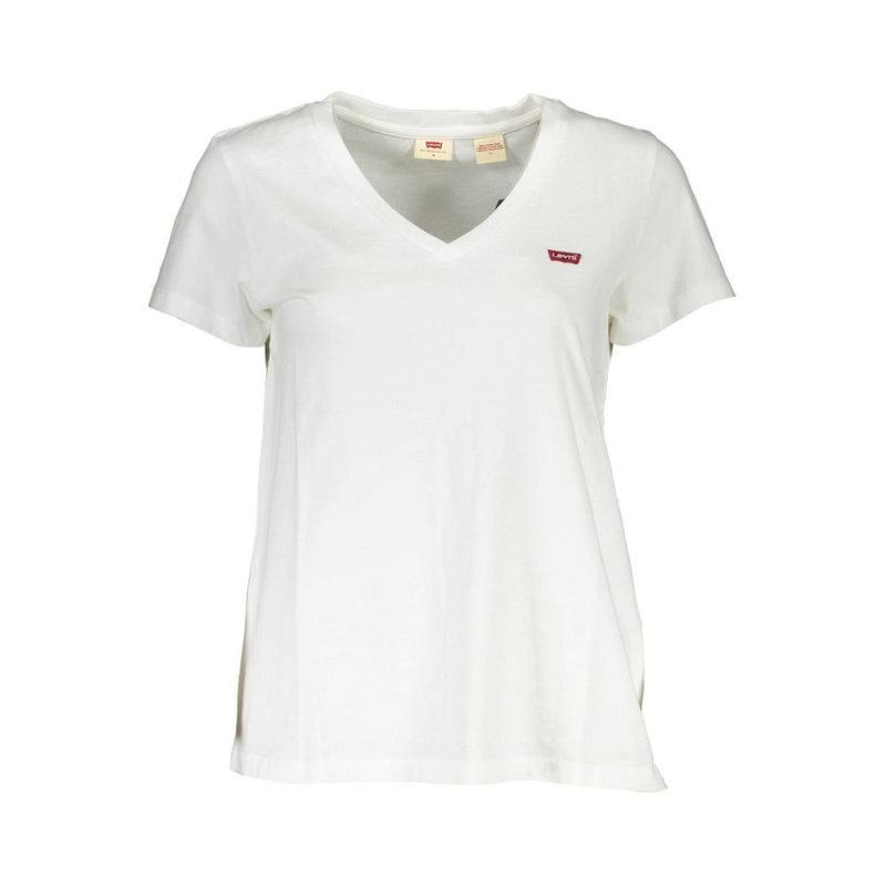 White Cotton Women T-Shirt Levi's