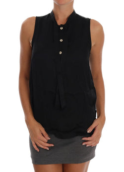 Chic Sleeveless Black Shirt Blouse Versace Jeans