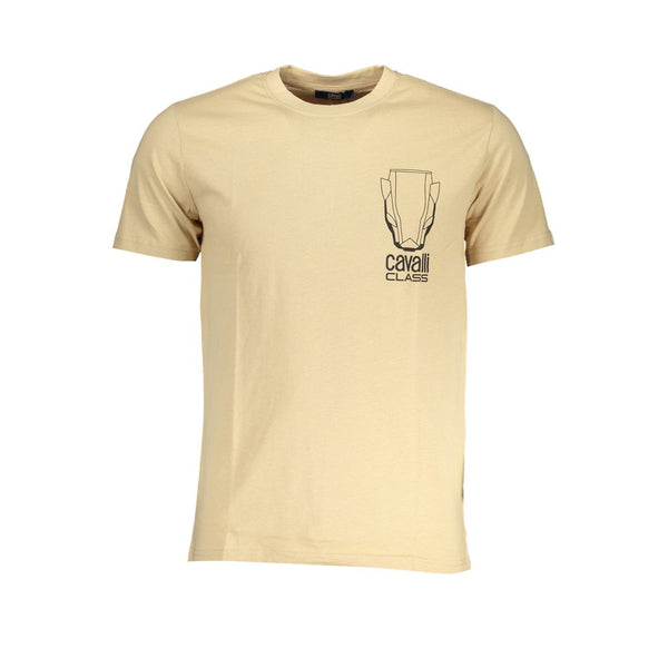 Beige Cotton T-Shirt Cavalli Class