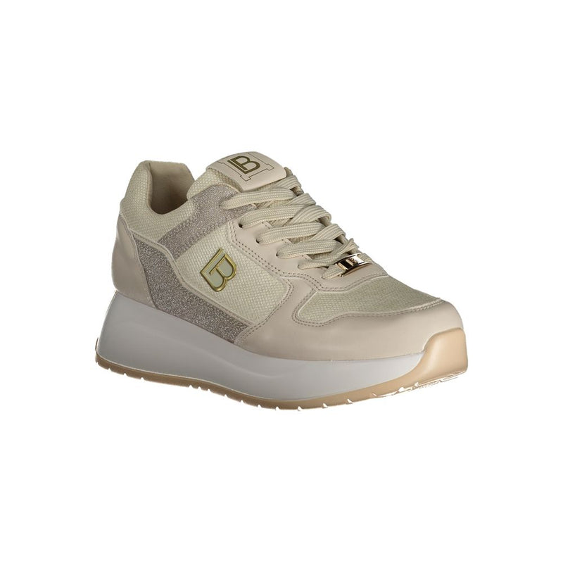 Beige Polyester Sneaker Laura Biagiotti