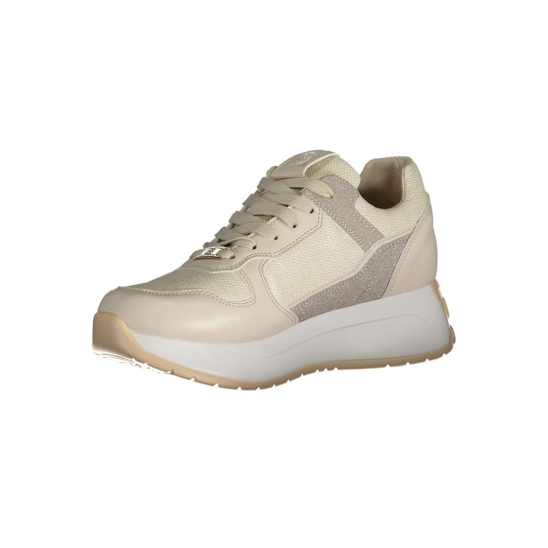 Beige Polyester Sneaker Laura Biagiotti