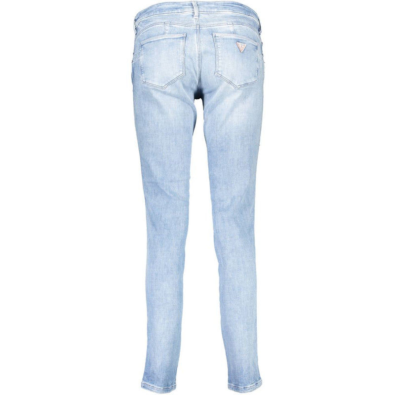 Light Blue Cotton Women Jeans Guess Jeans