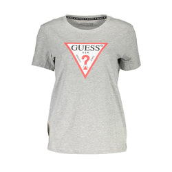 Gray Cotton Women T-Shirt Guess Jeans