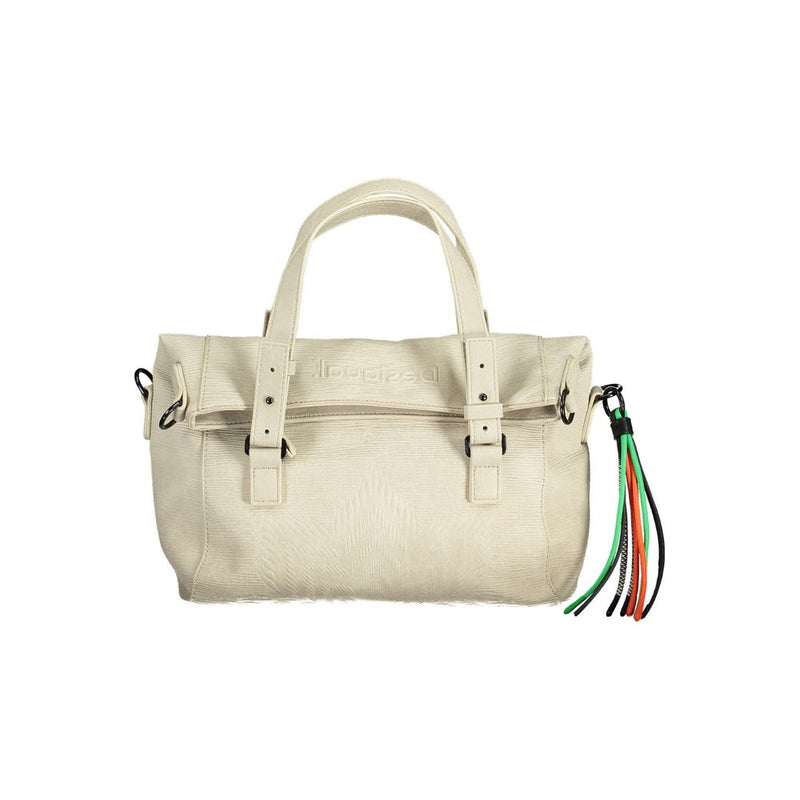 White Polyethylene Women Handbag Desigual