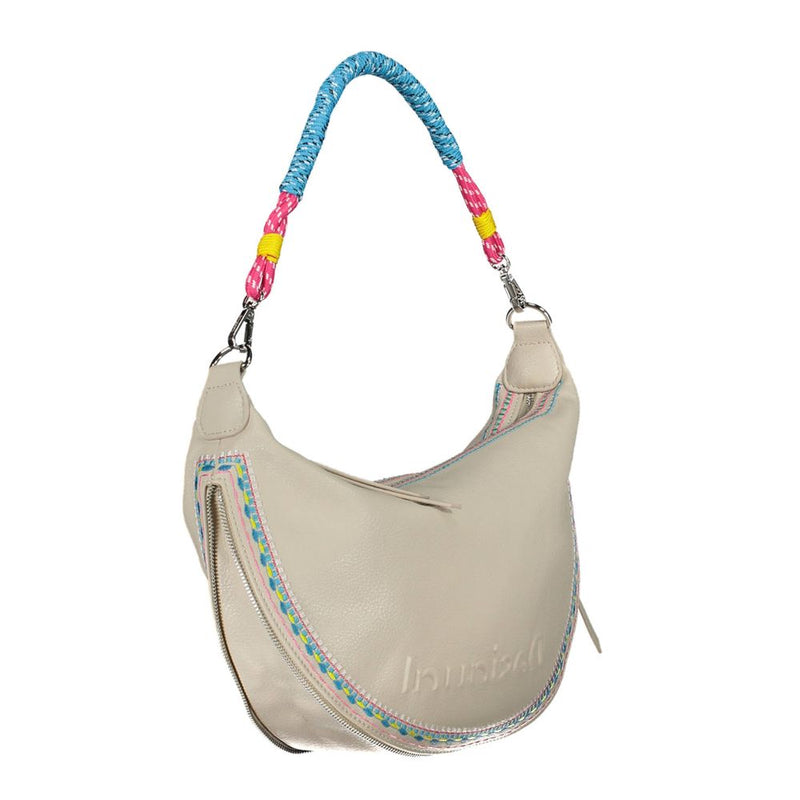 White Polyethylene Women Handbag Desigual