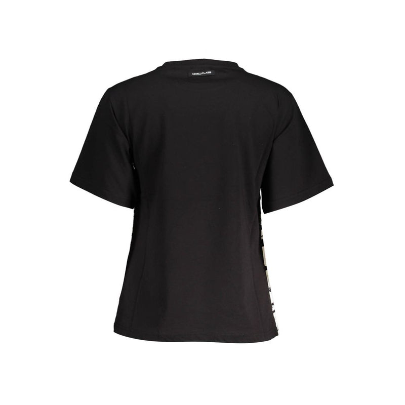 Black Cotton Women T-Shirt Cavalli Class