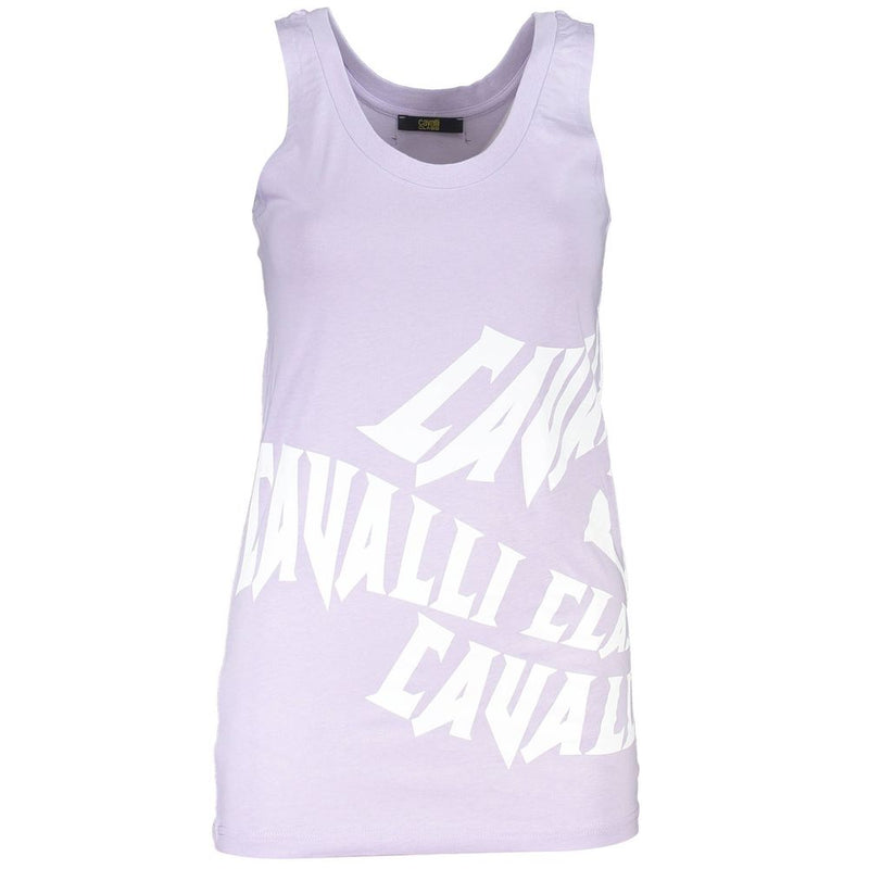 Purple Cotton Women Top Cavalli Class