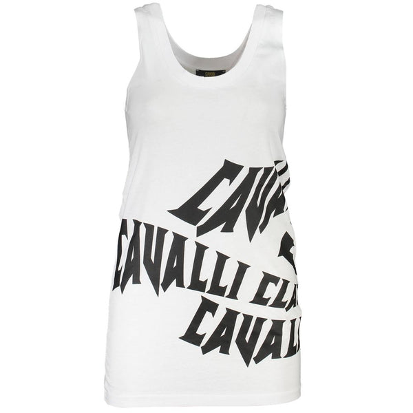 White Cotton Women Top Cavalli Class