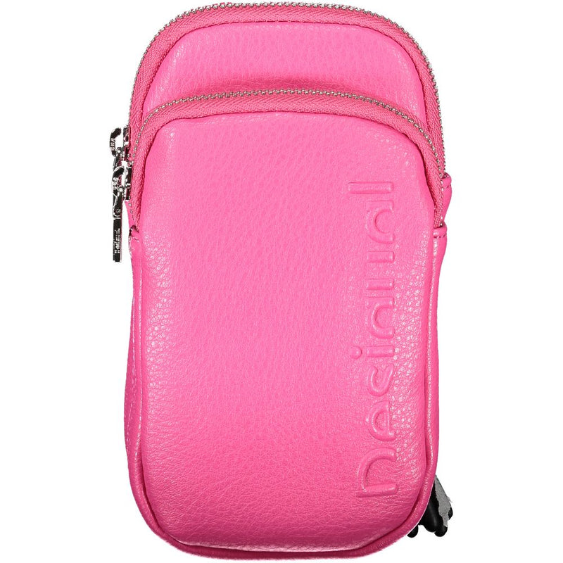 Pink Polyethylene Handbag Desigual