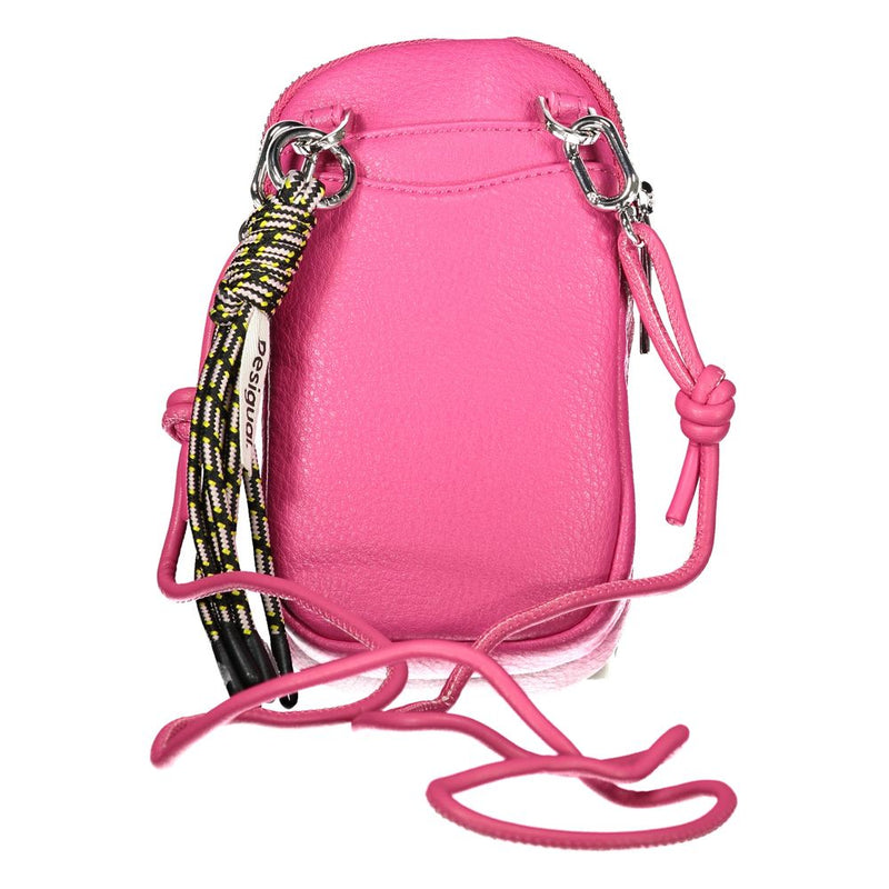 Pink Polyethylene Handbag Desigual