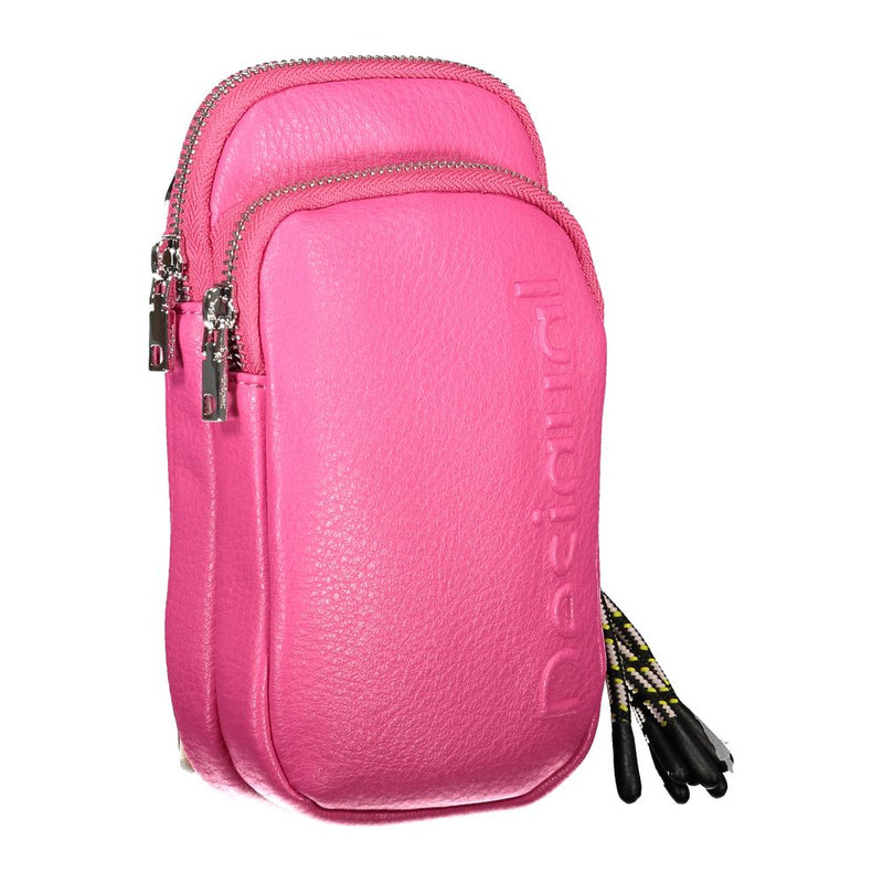 Pink Polyethylene Handbag Desigual