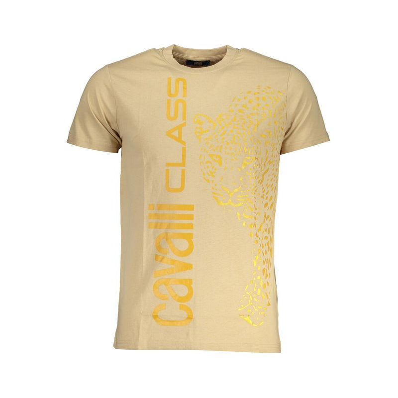 Beige Cotton T-Shirt Cavalli Class