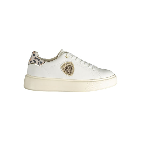 White Polyester Sneaker Blauer