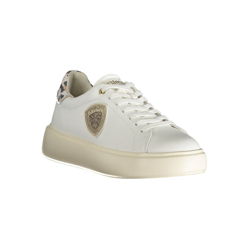 White Polyester Sneaker Blauer