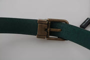 Green Gold Buckle Waist Leather Belt Dolce & Gabbana