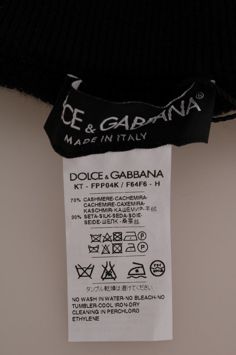 Elegant Black Cashmere Silk Stretch Pants Dolce & Gabbana