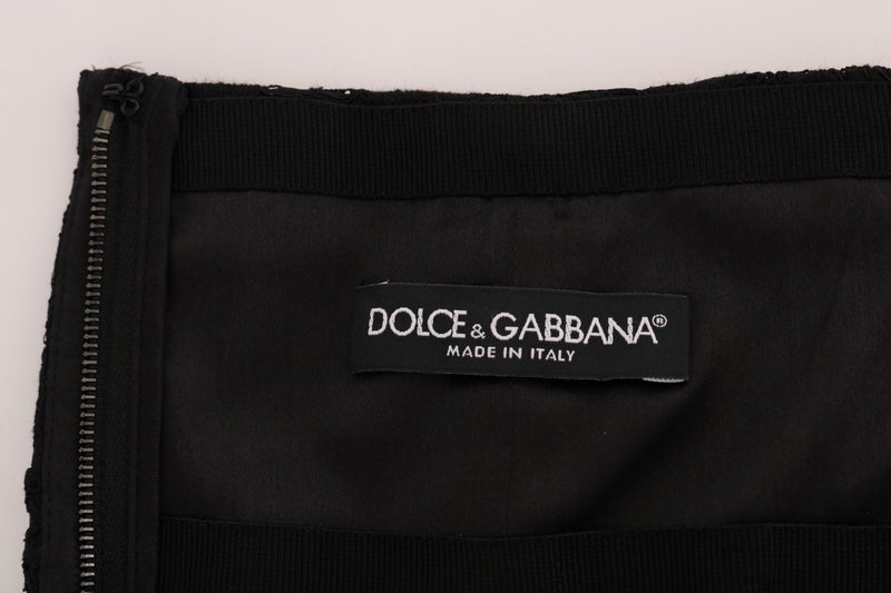 Elegant Floral Lace A-Line Mini Skirt Dolce & Gabbana