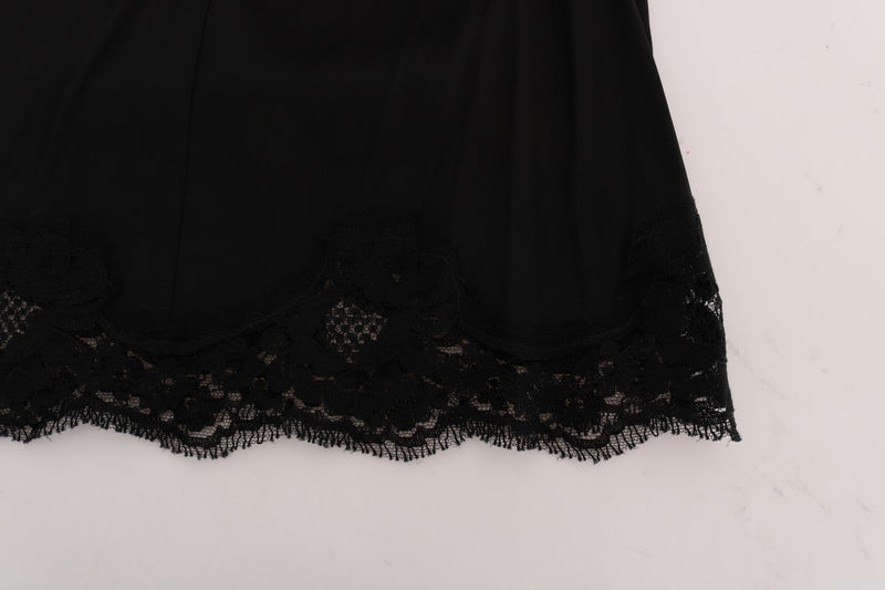 Elegant Floral Lace A-Line Mini Skirt Dolce & Gabbana