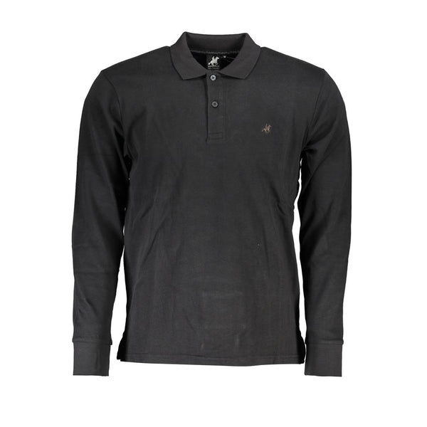 Black Cotton Polo Shirt U.S. Grand Polo