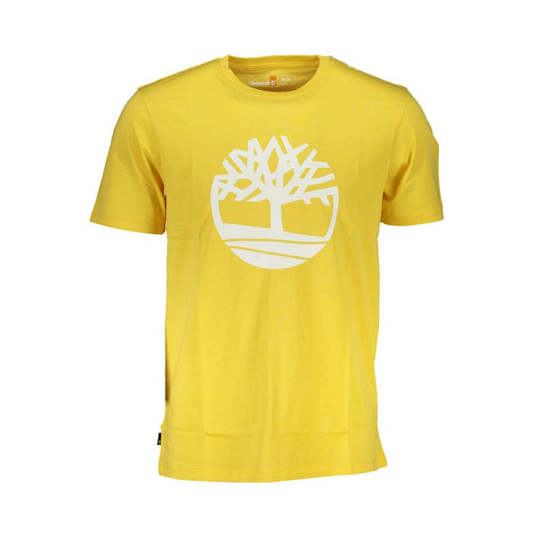 Yellow Cotton T-Shirt Timberland