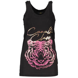 Black Cotton Women Top Cavalli Class