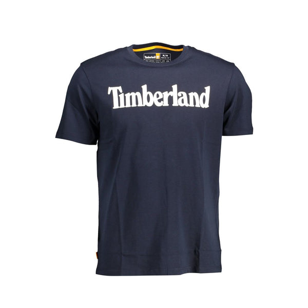 Blue Cotton Men T-Shirt Timberland