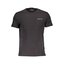 Black Cotton Men T-Shirt Guess Jeans