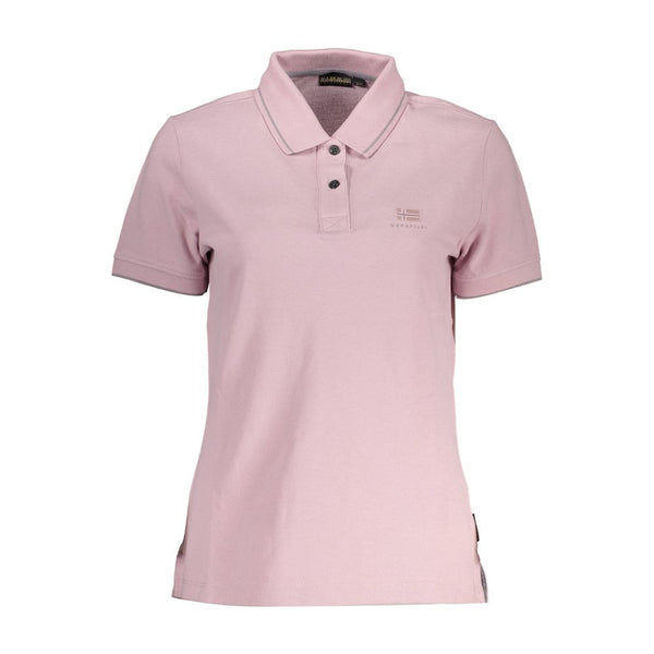 Pink Cotton Women Polo Shirt Napapijri