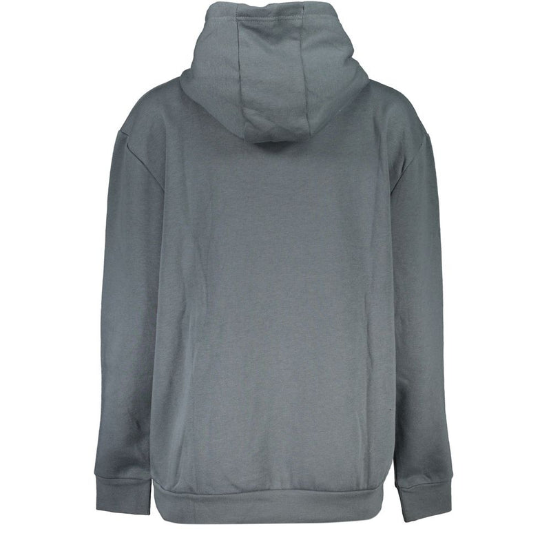 Elegant Hooded Fleece Sweatshirt in Gray Cavalli Class