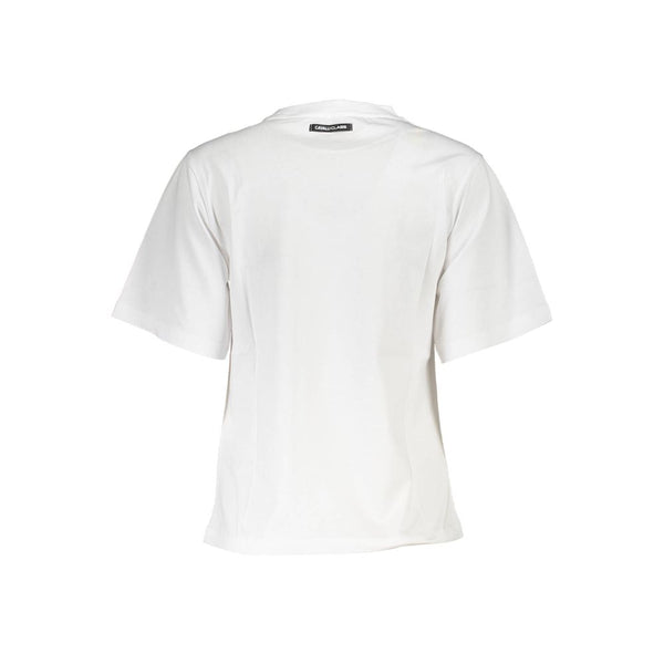 White Cotton Women T-Shirt Cavalli Class