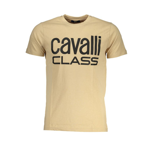 Beige Cotton T-Shirt Cavalli Class