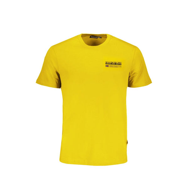 Yellow Cotton T-Shirt Napapijri