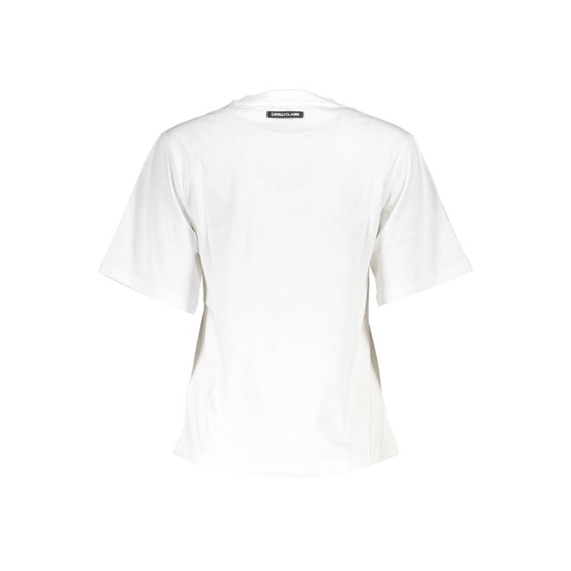 White Cotton Women T-Shirt Cavalli Class