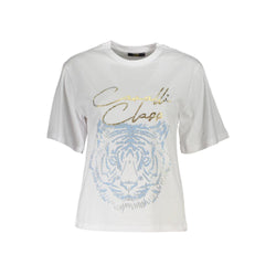 White Cotton Women T-Shirt Cavalli Class