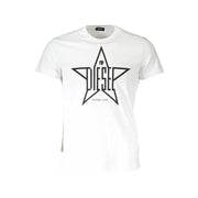 White Cotton Men T-Shirt Diesel