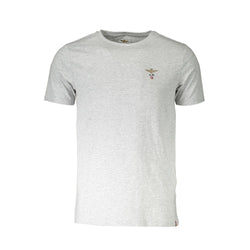 Gray Cotton T-Shirt Aeronautica Militare