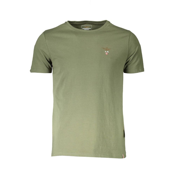 Green Cotton T-Shirt Aeronautica Militare