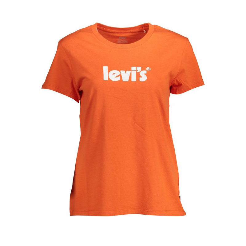 Orange Cotton Women T-Shirt Levi's